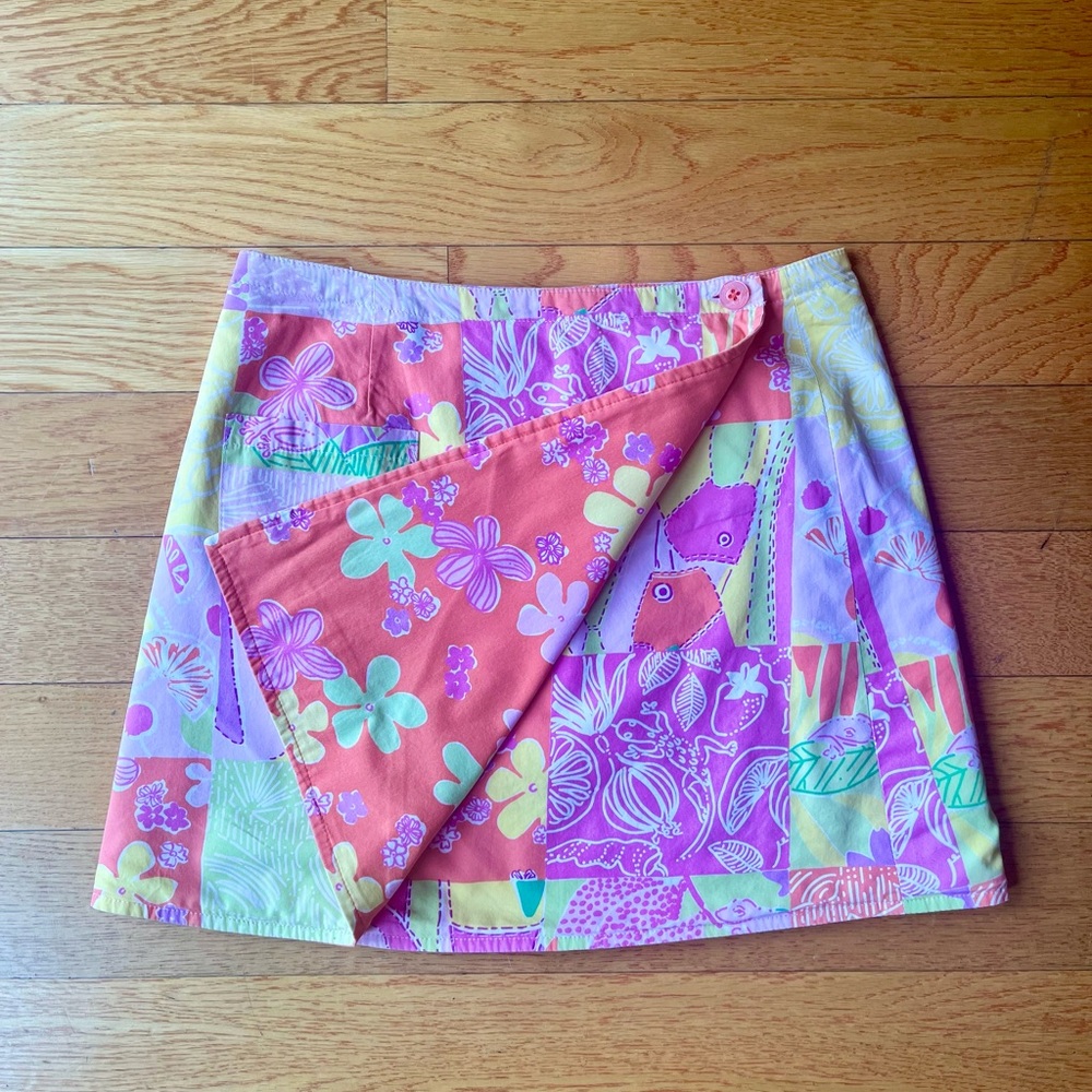 Lilly Pulitzer Reversible Wrap-Around Mini-Skirt